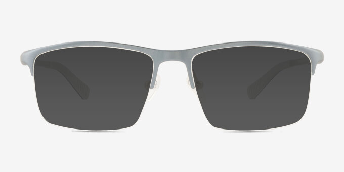 Huston Bleu Alliage d’AluminiumMontures de lunettes de vue d'EyeBuyDirect, Avec des Verres Teintés