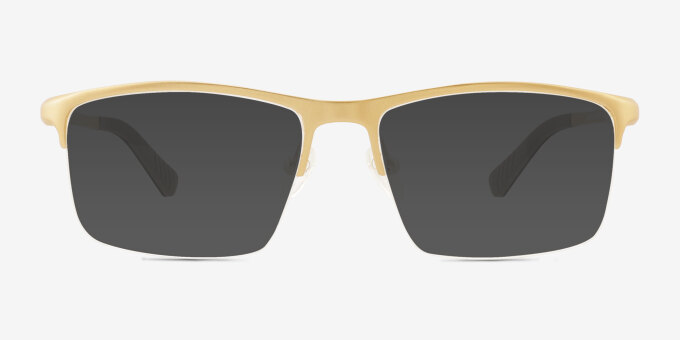 Huston Gold Aluminium AlloyEyeglass Frames from EyeBuyDirect, with Tinted Lenses