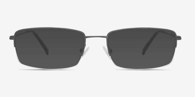 Kanick Gunmetal TitaniumEyeglass Frames from EyeBuyDirect, with Tinted Lenses