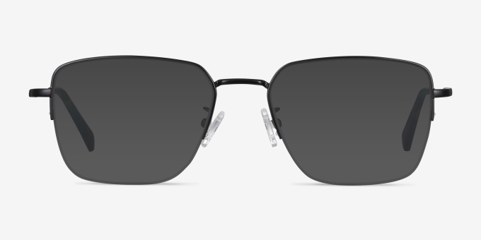 James Noir TitaniumMontures de lunettes de vue d'EyeBuyDirect, Avec des Verres Teintés