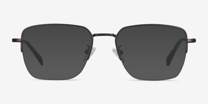 James Gunmetal TitaniumEyeglass Frames from EyeBuyDirect, with Tinted Lenses
