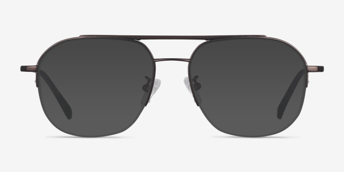 Conrad Gunmetal TitaniumEyeglass Frames from EyeBuyDirect, with Tinted Lenses
