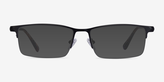 Ted Matte Black TitaniumEyeglass Frames from EyeBuyDirect, with Tinted Lenses