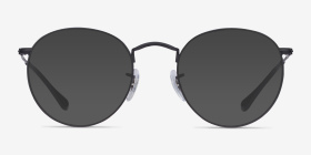 Ray-Ban RB3447V Round Noir Métal Montures de lunettes de vue d'EyeBuyDirect, with Tinted Lenses