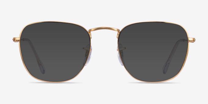 Ray-Ban RB3857V Gold MetalEyeglass Frames from EyeBuyDirect, with Tinted Lenses