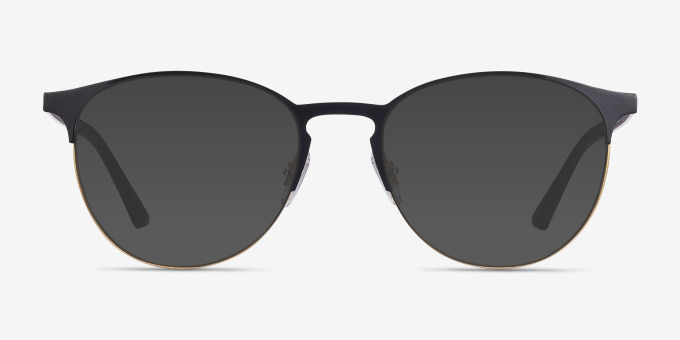 Ray-Ban RB6375 Black Gold MetalEyeglass Frames from EyeBuyDirect, with Tinted Lenses