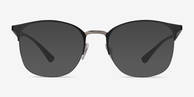 Ray-Ban RB6422 Black Silver MetalEyeglass Frames from EyeBuyDirect, with Tinted Lenses