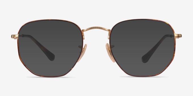 Ray-Ban RB6448 Tortoise Gold MétalMontures de lunettes de vue d'EyeBuyDirect, Avec des Verres Teintés