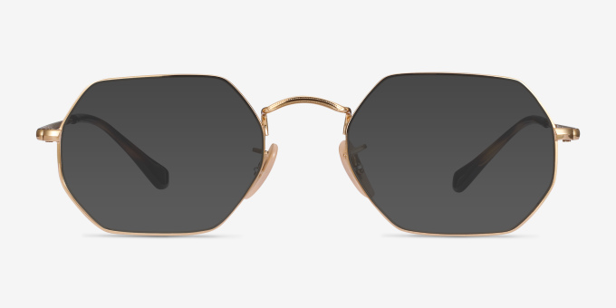 Ray-Ban RB6456 Gold MetalEyeglass Frames from EyeBuyDirect, with Tinted Lenses