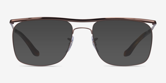 Ray-Ban RB6519 Brown MetalEyeglass Frames from EyeBuyDirect, with Tinted Lenses