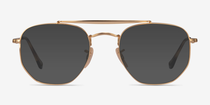 Ray-Ban RB3648V Gold MetalEyeglass Frames from EyeBuyDirect, with Tinted Lenses