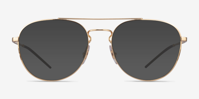Ray-Ban RB6414 Gold MetalEyeglass Frames from EyeBuyDirect, with Tinted Lenses