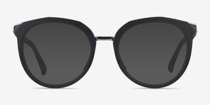 Oakley Top Knot Black & Silver AcetateEyeglass Frames from EyeBuyDirect, with Tinted Lenses