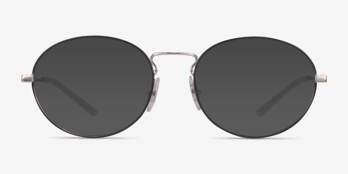Ray-Ban RB6439 Black & Silver MetalEyeglass Frames from EyeBuyDirect, with Tinted Lenses