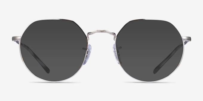 Ray-Ban RB6465 Jack Silver Ivory Tortoise MetalEyeglass Frames from EyeBuyDirect, with Tinted Lenses