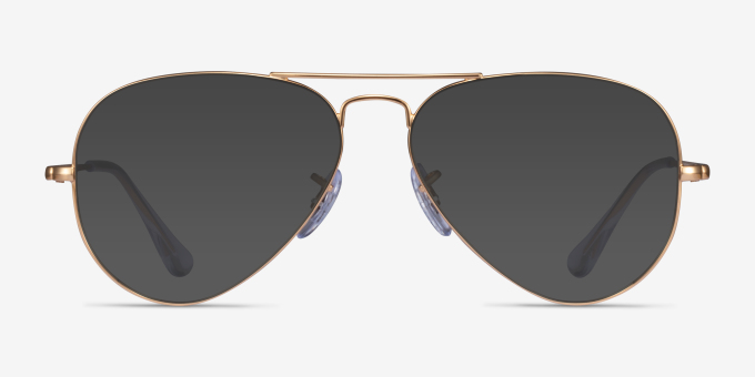 Ray-Ban Aviator Metal II Legend Gold MétalMontures de lunettes de vue d'EyeBuyDirect, Avec des Verres Teintés