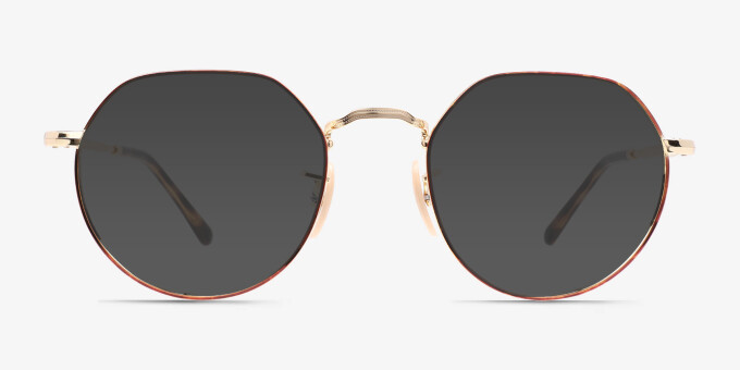 Ray-Ban RB6465 Jack Tortoise On Arista MetalEyeglass Frames from EyeBuyDirect, with Tinted Lenses