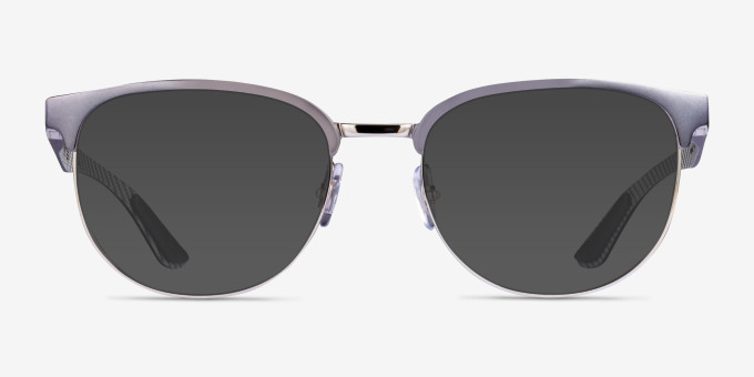 Ray-Ban RB8422 Gray Silver MetalEyeglass Frames from EyeBuyDirect, with Tinted Lenses