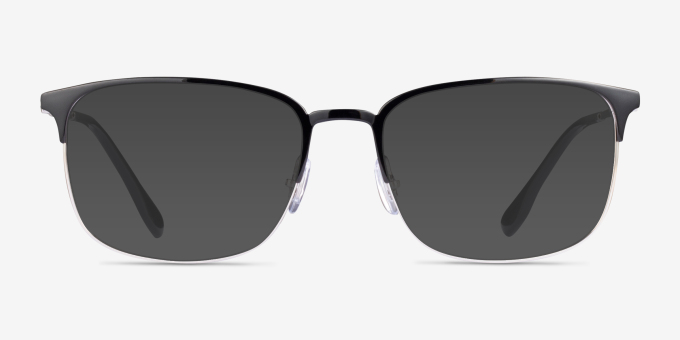 Ray-Ban RB6494 Black Silver MetalEyeglass Frames from EyeBuyDirect, with Tinted Lenses