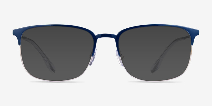 Ray-Ban RB6494 Blue Silver MetalEyeglass Frames from EyeBuyDirect, with Tinted Lenses