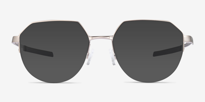 Oakley Inner Foil Satin Chrome MetalEyeglass Frames from EyeBuyDirect, with Tinted Lenses