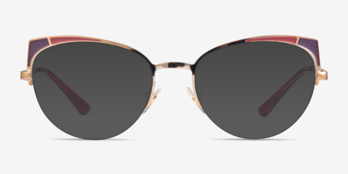 Vogue Eyewear VO4153 Pink Purple Rose Gold MetalEyeglass Frames from EyeBuyDirect, with Tinted Lenses