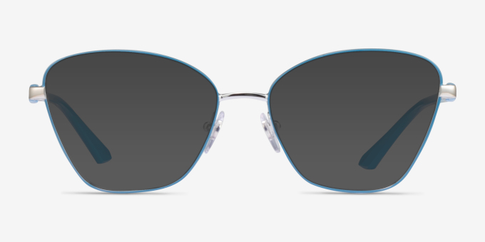 Vogue Eyewear VO4195 Blue Silver MetalEyeglass Frames from EyeBuyDirect, with Tinted Lenses
