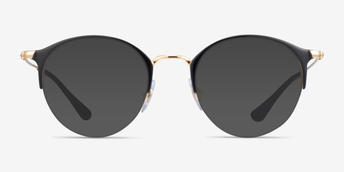 Ray-Ban RB3578V Matte Black On Arista MetalEyeglass Frames from EyeBuyDirect, with Tinted Lenses