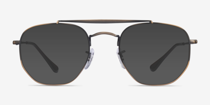 Ray-Ban RB3648V Antique Gold MetalEyeglass Frames from EyeBuyDirect, with Tinted Lenses