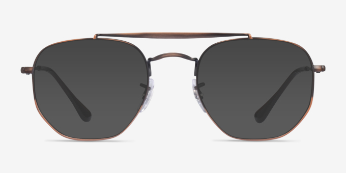 Ray-Ban RB3648V Antique Copper MetalEyeglass Frames from EyeBuyDirect, with Tinted Lenses