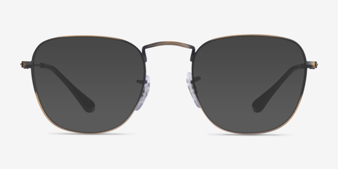 Ray-Ban RB3857V Frank Antique Gold MetalEyeglass Frames from EyeBuyDirect, with Tinted Lenses