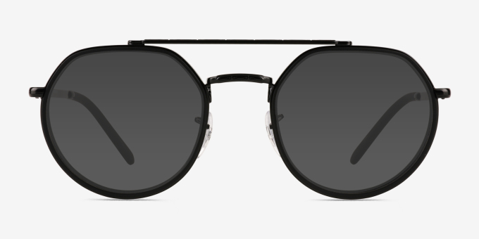 Ray-Ban RB3765V Black MetalEyeglass Frames from EyeBuyDirect, with Tinted Lenses