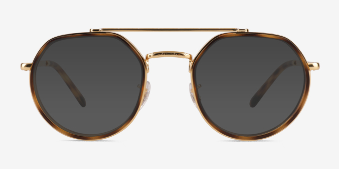 Ray-Ban RB3765V Tortoise MetalEyeglass Frames from EyeBuyDirect, with Tinted Lenses