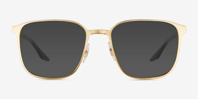 Ray-Ban RB6512 Brushed Gold MetalEyeglass Frames from EyeBuyDirect, with Tinted Lenses