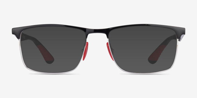 Ray-Ban RB6516M Black Silver MetalEyeglass Frames from EyeBuyDirect, with Tinted Lenses
