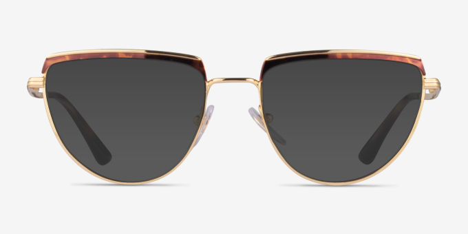 Vogue Eyewear VO4230 Gold Tortoise MetalEyeglass Frames from EyeBuyDirect, with Tinted Lenses