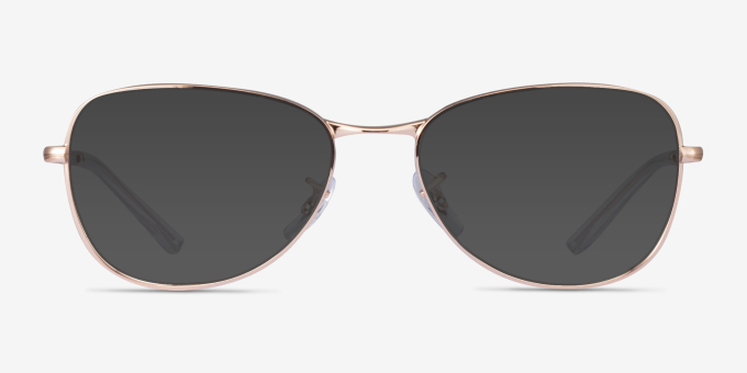 Ray-Ban RB3733V Rose Gold MetalEyeglass Frames from EyeBuyDirect, with Tinted Lenses