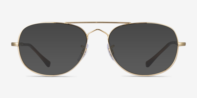 Ray-Ban RB3735V Bain Bridge Gold MetalEyeglass Frames from EyeBuyDirect, with Tinted Lenses