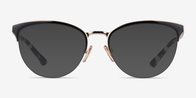 Vogue Eyewear VO4304 Black Gold MetalEyeglass Frames from EyeBuyDirect, with Tinted Lenses