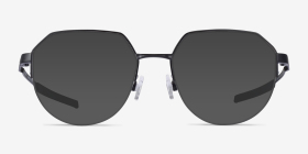 Oakley Inner Foil Satin Black Métal Montures de lunettes de vue d'EyeBuyDirect, with Tinted Lenses