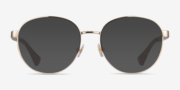 Ralph RA6050 Shiny Gold MetalEyeglass Frames from EyeBuyDirect, with Tinted Lenses