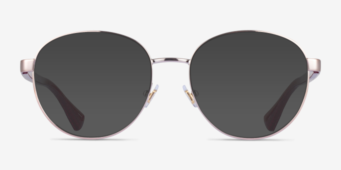 Ralph RA6050 Shiny Rose Gold MetalEyeglass Frames from EyeBuyDirect, with Tinted Lenses