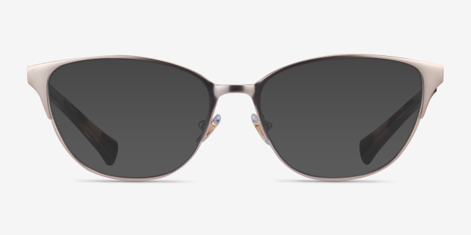 Ralph RA6055 Shiny Silver MetalEyeglass Frames from EyeBuyDirect, with Tinted Lenses