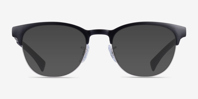 Ray-Ban RB6317 Black Silver MetalEyeglass Frames from EyeBuyDirect, with Tinted Lenses