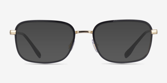 Ray-Ban RB6495 Black Gold MetalEyeglass Frames from EyeBuyDirect, with Tinted Lenses