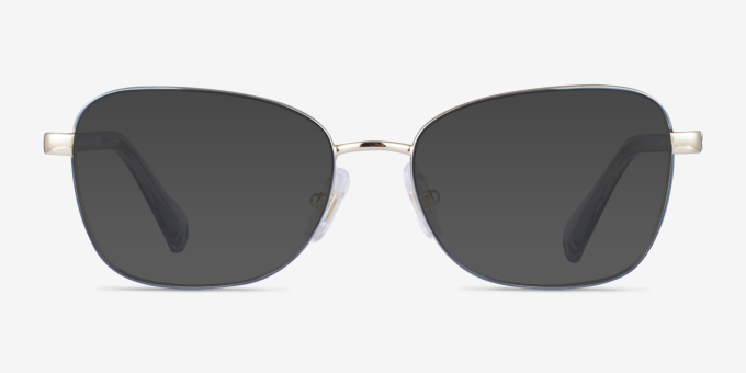Ralph RA6062 Shiny Light Blue MétalMontures de lunettes de vue d'EyeBuyDirect, Avec des Verres Teintés