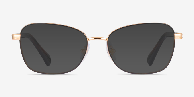 Ralph RA6062 Black Gold MetalEyeglass Frames from EyeBuyDirect, with Tinted Lenses