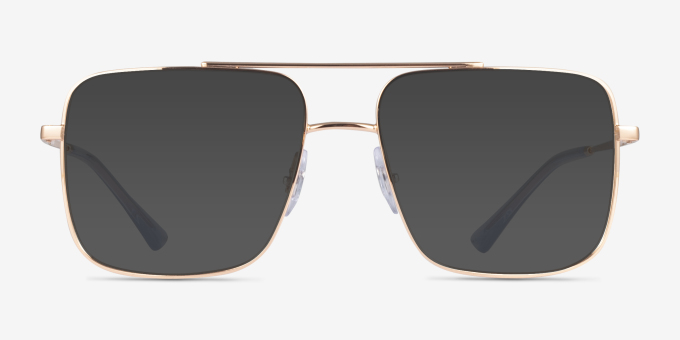 Ray-Ban RB3758V Rose Gold MetalEyeglass Frames from EyeBuyDirect, with Tinted Lenses