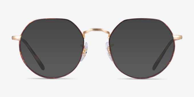 Ray-Ban RB6465 Jack Gold Tortoise MetalEyeglass Frames from EyeBuyDirect, with Tinted Lenses