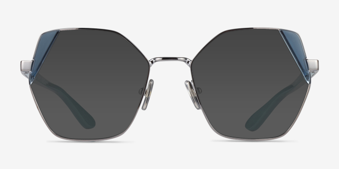 Vogue Eyewear VO4270 Silver Blue MétalMontures de lunettes de vue d'EyeBuyDirect, Avec des Verres Teintés